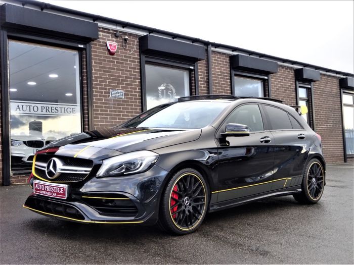 Mercedes-Benz A Class 2.0 A45 AMG AUTO HUGH SPEC AERO PACK PAN ROOF YELLOW EDITION PACK Hatchback Petrol Black
