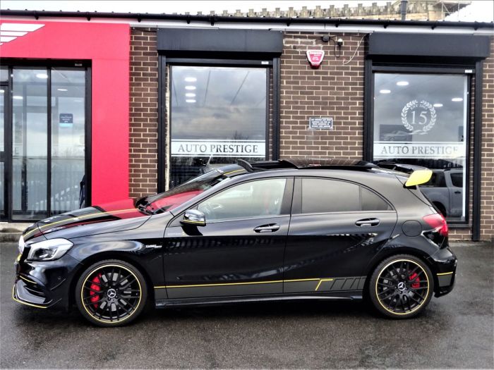 Mercedes-Benz A Class 2.0 A45 AMG AUTO HUGH SPEC AERO PACK PAN ROOF YELLOW EDITION PACK Hatchback Petrol Black