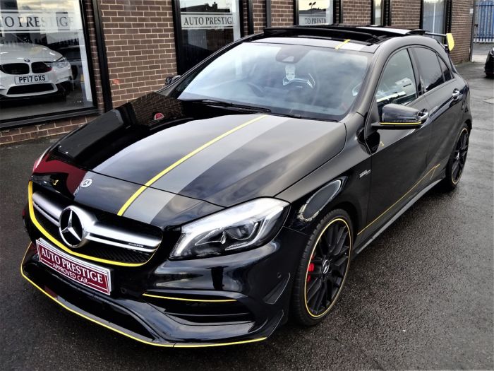Mercedes-Benz A Class 2.0 A45 AMG AUTO HUGH SPEC AERO PACK PAN ROOF YELLOW EDITION PACK Hatchback Petrol Black