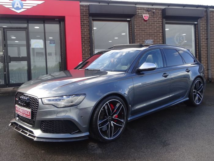Audi RS6 4.0T FSI V8 Bi-Turbo RS6 Quattro 5dr Tip Auto HUGH SPEC PAN ROOF CAMERAS SPORTS EXHAUSTS BLACK PACK Estate Petrol Grey