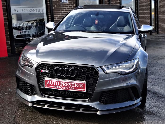 Audi RS6 4.0T FSI V8 Bi-Turbo RS6 Quattro 5dr Tip Auto HUGH SPEC PAN ROOF CAMERAS SPORTS EXHAUSTS BLACK PACK Estate Petrol Grey