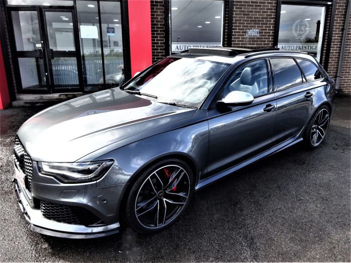 Audi RS6 4.0T FSI V8 Bi-Turbo RS6 Quattro 5dr Tip Auto HUGH SPEC PAN ROOF CAMERAS SPORTS EXHAUSTS BLACK PACK Estate Petrol Grey