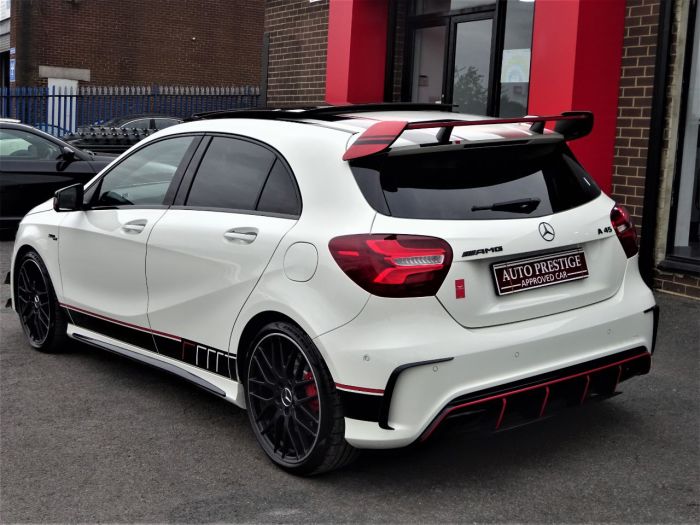 Mercedes-Benz A Class 2.0 A45 AMG 4MATIC AUTO HUGE SPECIFICATION 67 REG WHITE PAN ROOF NIGHT PACK Hatchback Petrol White