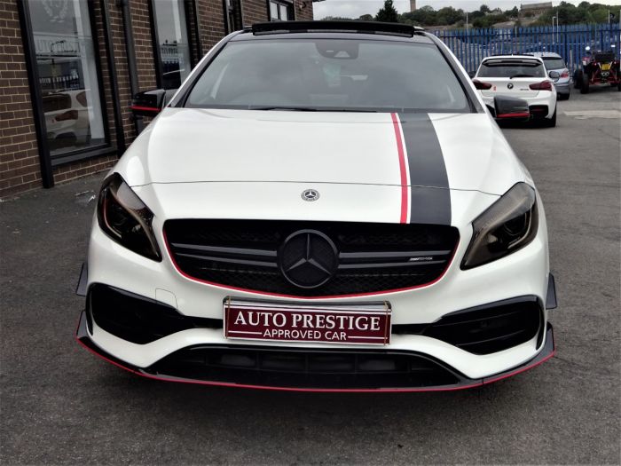 Mercedes-Benz A Class 2.0 A45 AMG 4MATIC AUTO HUGE SPECIFICATION 67 REG WHITE PAN ROOF NIGHT PACK Hatchback Petrol White