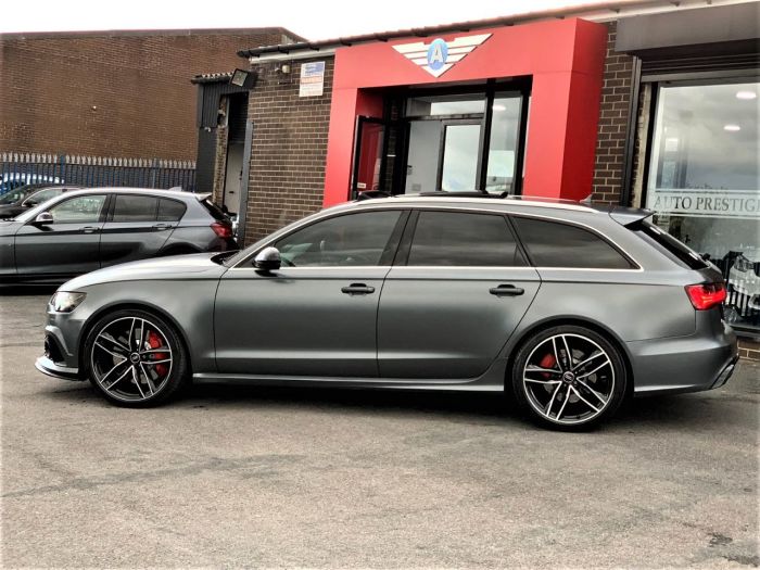 Audi RS6 4.0T FSI Quattro 5dr Tip Auto HUGE SPEC RARE FACTORY MATT GREY PAN ROOF Estate Petrol Grey