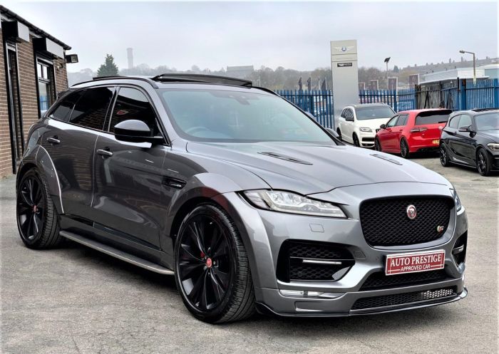 Jaguar F-pace 3.0d V6 S 5dr Auto AWD GTS UPGRADES PANROOF REAR ENTERTAINMENT Estate Diesel Grey