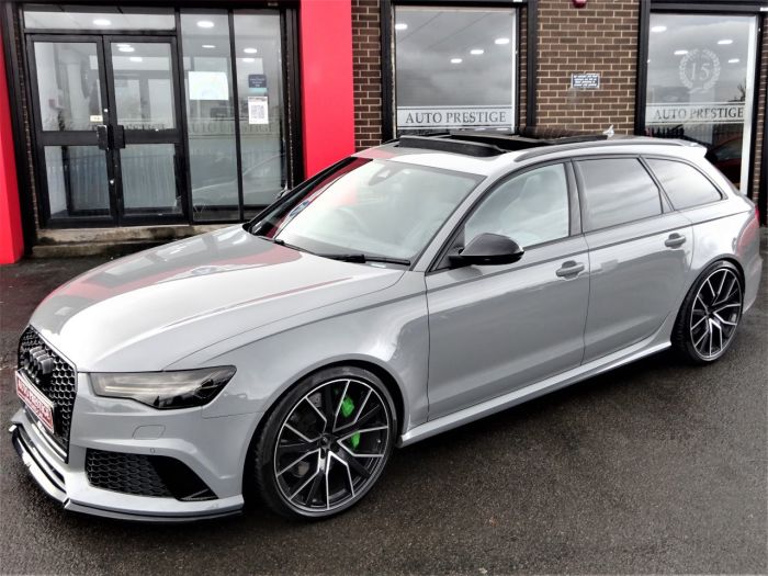 Audi RS6 4.0T FSI Performance 5dr Tip Auto NARDO GREY RARE 68 REG PAN ROOF BANG OLUFSEN FASH WARRANTY VATQ Estate Petrol Grey