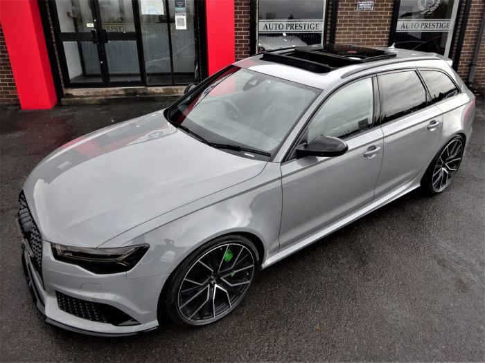 Audi RS6 4.0T FSI Performance 5dr Tip Auto NARDO GREY RARE 68 REG PAN ROOF BANG OLUFSEN FASH WARRANTY VATQ Estate Petrol Grey