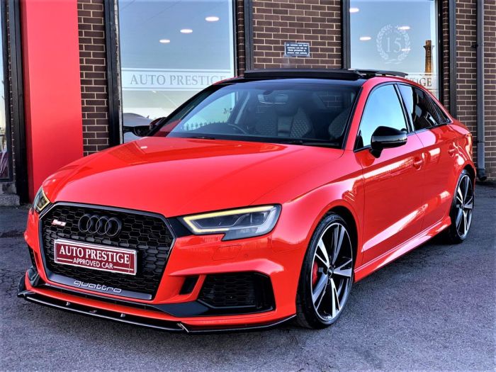 Audi RS3 2.5 TFSI RS 3 Quattro 4dr S Tronic HIGH SPEC BEST COLOUR COMBINATION Saloon Petrol Red