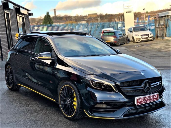 Mercedes-Benz A Class 2.0 A45 4Matic Yellow Night Edition 5dr Auto RARE LIMITED EDITION Hatchback Petrol Black