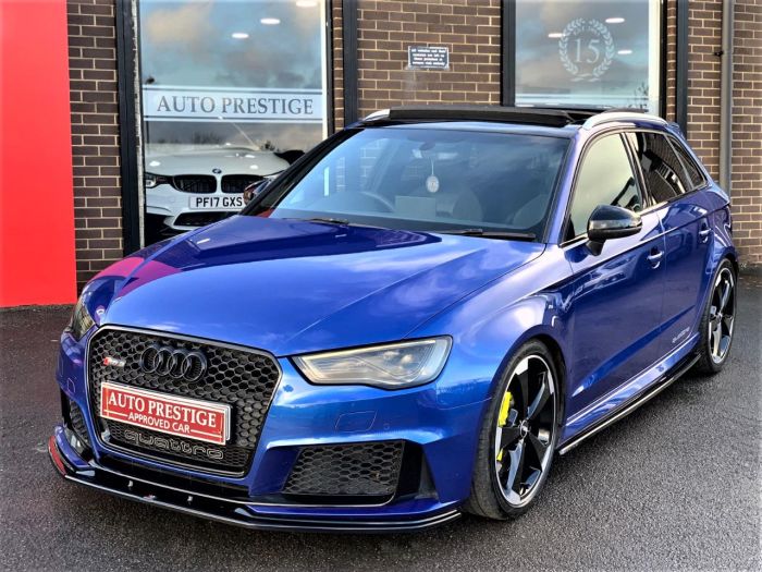 Audi RS3 2.5 TFSI RS 3 Quattro 5dr S Tronic PANROOD DYNAMIC PACK Hatchback Petrol Blue