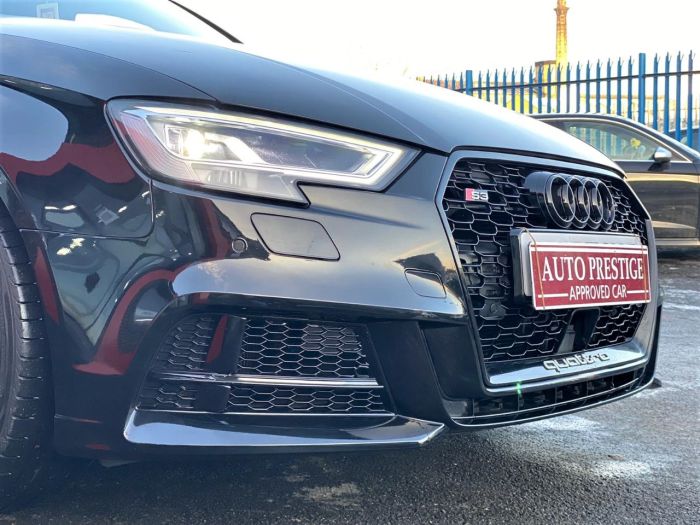 Audi A3 2.0 S3 TFSI Quattro Black Edition 4dr S Tronic HUGE SPECIFICATION 67 REG Saloon Petrol Black