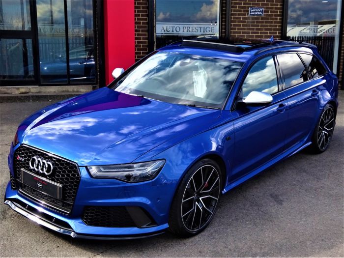 Audi RS6 4.0T FSI Quattro Performance 5dr Tip Auto 2018 MODEL AS BRAND NEW MASSIVE SPEC CARBON PACK PAN ROOF Estate Petrol Blue