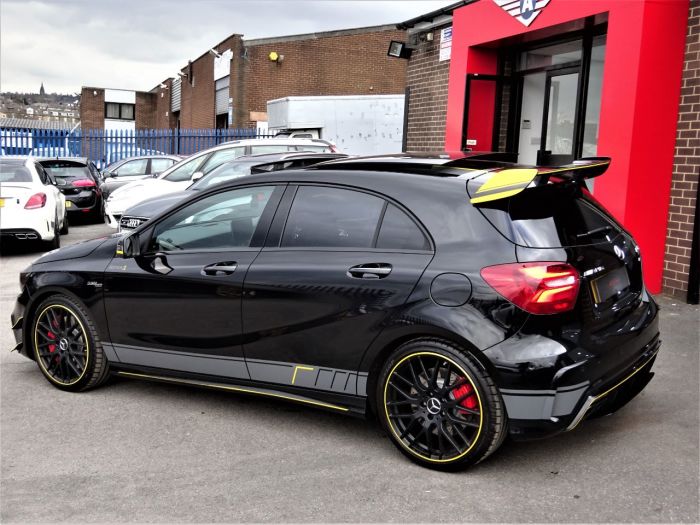 Mercedes-Benz AMG 2.0 A45 4Matic Premium 5dr Auto BLACK BRAND NEW DRY STORED VATQ YELLOW NIGHT EDITION SPEC 67 Hatchback Petrol Black