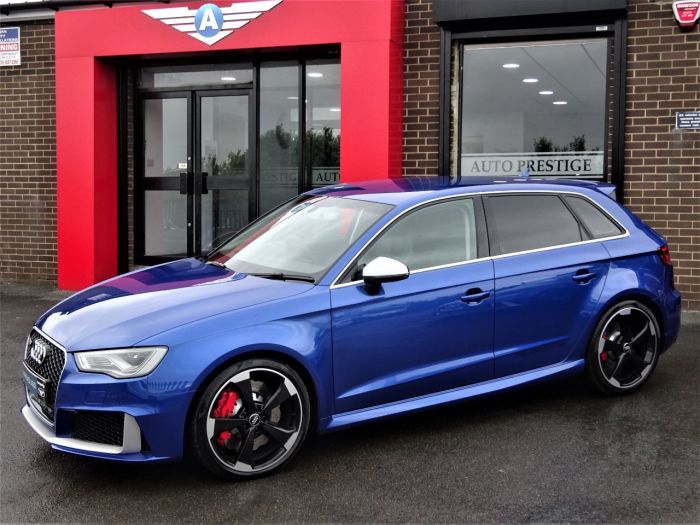 Audi RS3 2.5 TFSI Quattro 5dr S Tronic 65 REG SEPANG BLUE AUDI WARRANTY MAG RIDE DYNAMIC PACK SPORTS EXHAUST Hatchback Petrol Blue