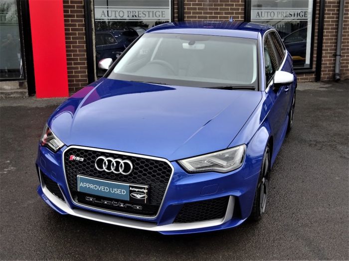 Audi RS3 2.5 TFSI Quattro 5dr S Tronic 65 REG SEPANG BLUE AUDI WARRANTY MAG RIDE DYNAMIC PACK SPORTS EXHAUST Hatchback Petrol Blue