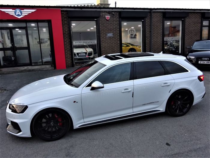 Audi RS4 Avant 2.9 QUATTRO MASSIVE SPEC PEARL WHITE PAN ROOF VATQ Four Wheel Drive Petrol Pearl White