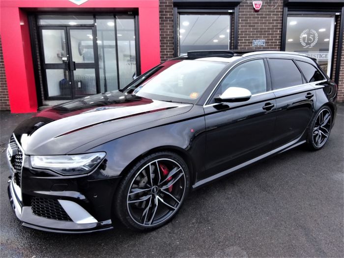 Audi RS6 4.0T FSI Quattro Tip Auto MASSIVE SPECIFICATION 66 REG VERY LOW MILEAGE FROM NEW Estate Petrol Black