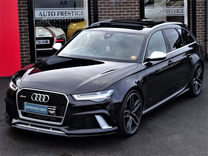 Audi RS6 4.0T FSI Quattro Tip Auto MASSIVE SPECIFICATION 66 REG VERY LOW MILEAGE FROM NEW Estate Petrol Black