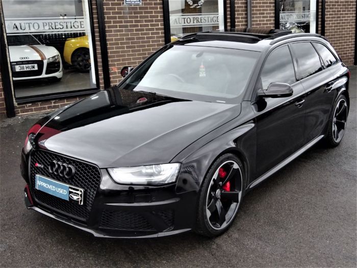 Audi RS4 4.2 FSI Quattro 5dr S Tronic MASSIVE SPECIFICATION BLACK PACK 63 REG Estate Petrol Black
