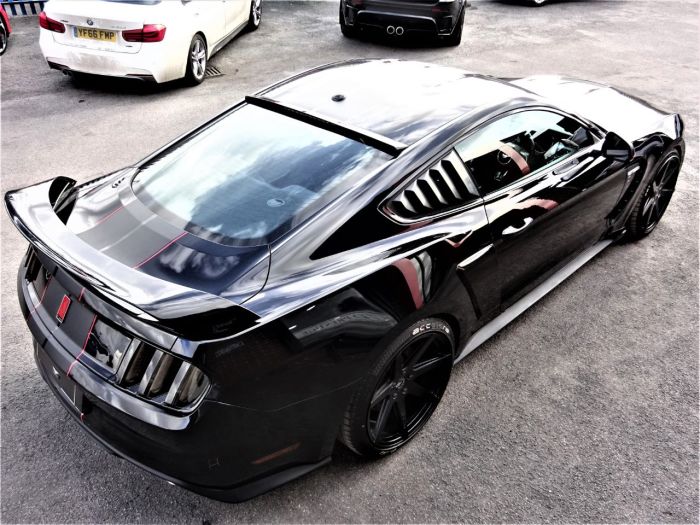 Ford Mustang 5.0 V8 GT 2dr Auto WIDEBODY FULL GT-RS 350 PACK BY ROGUE CUSTOMS LOOKS OVER 70K WORTH UK CAR 66 REG Coupe Petrol Black