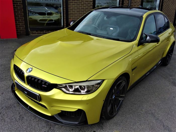 BMW M3 3.0 S-A WITH CARBON PACK RARE AUSTIN YELLOW LOW MILEAGE FBMWSH JUST SERVICED Saloon Petrol Yellow