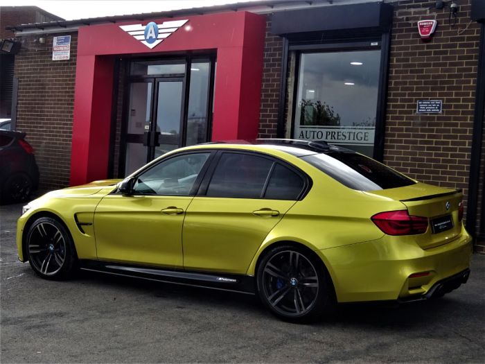 BMW M3 3.0 S-A WITH CARBON PACK RARE AUSTIN YELLOW LOW MILEAGE FBMWSH JUST SERVICED Saloon Petrol Yellow