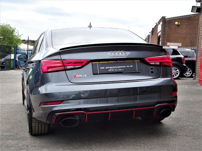 Audi RS3 2.5 TFSI RS 3 Quattro 4dr S Tronic WITH EXTRAS 68 REG AS NEW LOW MILEAGE CARBON AERO PACK Saloon Petrol Daytona Grey Pearl Effect