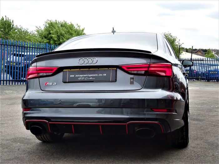 Audi RS3 2.5 TFSI RS 3 Quattro 4dr S Tronic WITH EXTRAS 68 REG AS NEW LOW MILEAGE CARBON AERO PACK Saloon Petrol Daytona Grey Pearl Effect