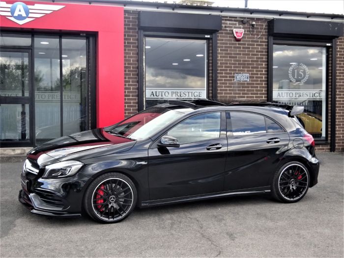 Mercedes-Benz A Class 2.0 A45 4Matic Premium 5dr Auto WITH EXTRAS AND EXTENDED WARRANTY Hatchback Petrol Black