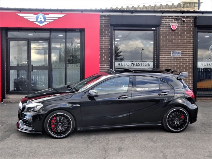 Mercedes-Benz A Class 2.0 A45 4Matic Premium 5dr Auto WITH EXTRAS AND EXTENDED WARRANTY Hatchback Petrol Black