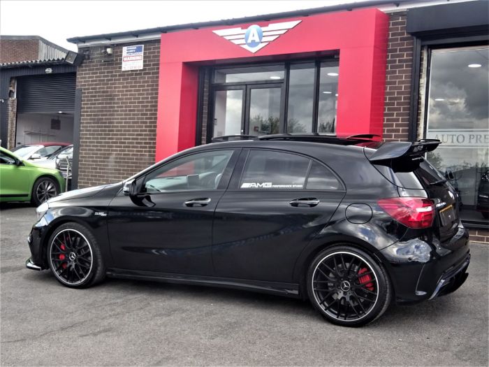 Mercedes-Benz A Class 2.0 A45 4Matic Premium 5dr Auto WITH EXTRAS AND EXTENDED WARRANTY Hatchback Petrol Black