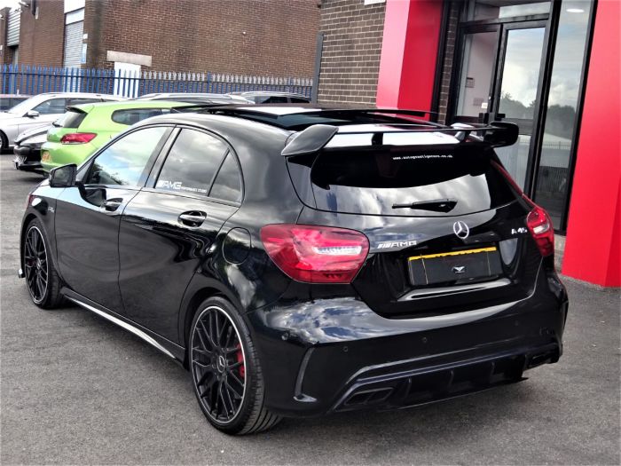 Mercedes-Benz A Class 2.0 A45 4Matic Premium 5dr Auto WITH EXTRAS AND EXTENDED WARRANTY Hatchback Petrol Black