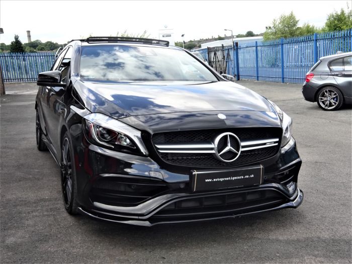 Mercedes-Benz A Class 2.0 A45 4Matic Premium 5dr Auto WITH EXTRAS AND EXTENDED WARRANTY Hatchback Petrol Black