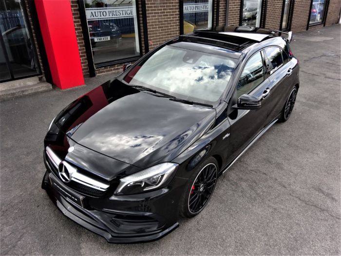 Mercedes-Benz A Class 2.0 A45 4Matic Premium 5dr Auto WITH EXTRAS AND EXTENDED WARRANTY Hatchback Petrol Black