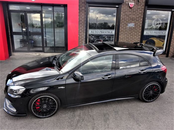 Mercedes-Benz A Class 2.0 A45 4Matic Premium 5dr Auto WITH EXTRAS AND EXTENDED WARRANTY Hatchback Petrol Black