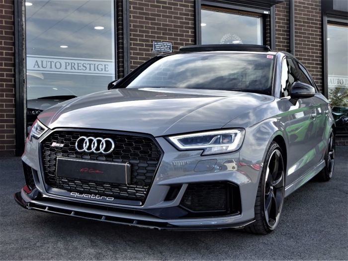 Audi RS3 2.5 TFSI 400 Quattro Audi Sport Ed 4dr S Tronic BRAND NEW NARDO GREY VATQ FINE RED LEATHER Saloon Petrol Nardo Grey