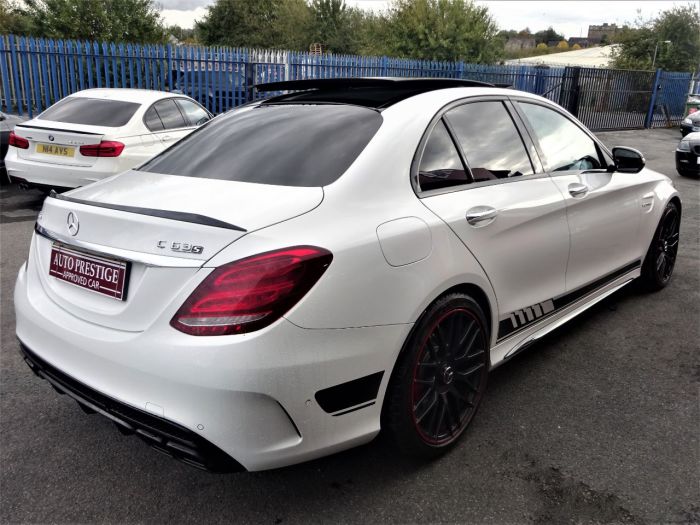 Mercedes-Benz C Class 4.0 C63 S Premium 4dr Auto WITH PAN ROOF JUST HAD 2500 SPENT AT MB Saloon Petrol White