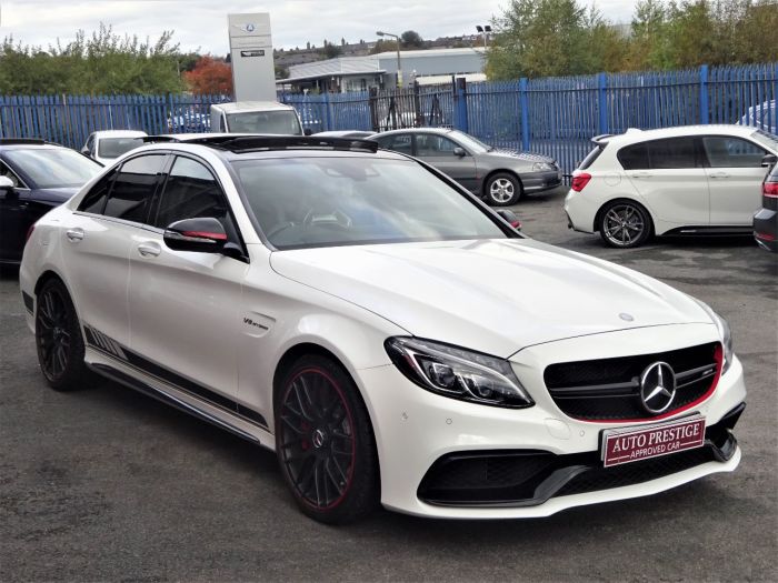 Mercedes-Benz C Class 4.0 C63 S Premium 4dr Auto WITH PAN ROOF JUST HAD 2500 SPENT AT MB Saloon Petrol White