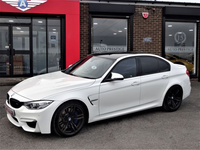 BMW M3 3.0 M3 4dr DCT HUGH SPEC 1 OWNER FROM NEW MINERAL WHITE Saloon Petrol White