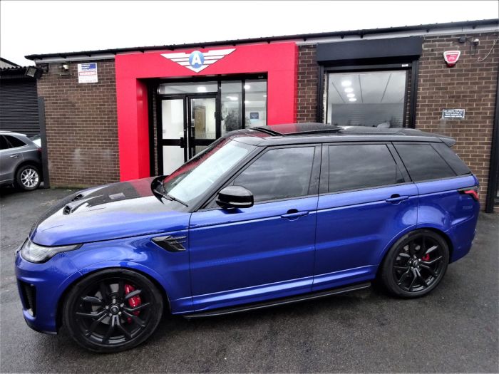 Land Rover Range Rover Sport 5.0 V8 S/C 575 SVR 5dr Auto HUGH SPECIFICATION Estate Petrol Blue