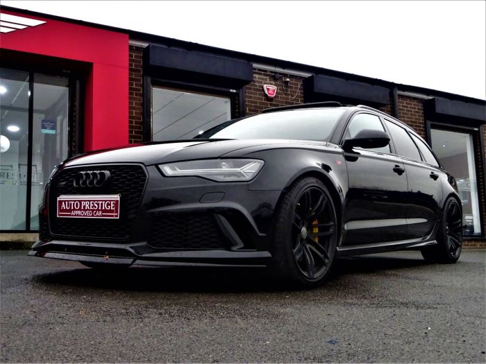 Audi RS6 4.0T FSI Quattro 5dr Tip Auto LOW MILEAGE 2 OWNERS PAN ROOF STEALTH PACK Estate Petrol Black